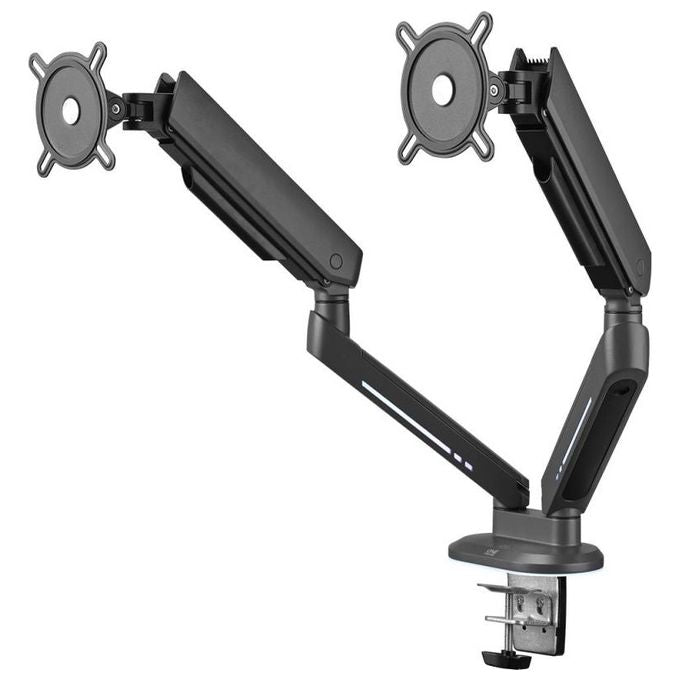One For All DM8210 Supporto per TV e Monitor da 21'' a 45'' con Regolazione Altezza e Inclinazione 2 Bracci Morsetto-Occhiello colore Nero