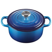 Le Creuset 21177182202430 Cocotte Rotonda Evolution in Ghisa Vetrificata 1.80 L per Forno e Induzione colore Azure