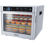 Steba ED80 Steel Deluxe Disidratore 8 Ripiani in Acciaio Inox Controllo Temperatura 30-85 °C 500 W colore Acciaio