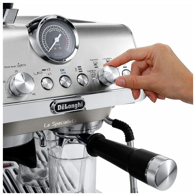 De'Longhi 0132126074 La Specialista Arte Evo Macchina da caffe' Automatica Capacita' serbatoio 1,7 L Pressione 15 bar Potenza 1550 W con Macinacaffe' integrato colore Grigio Acciaio inox
