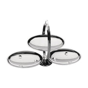 Alessi AM37 Alzata Pieghevole Anna Gong in Acciaio Inox 18-10 Altezza 27 cm Lunghezza 44 cm Larghezza 20 cm colore Acciaio