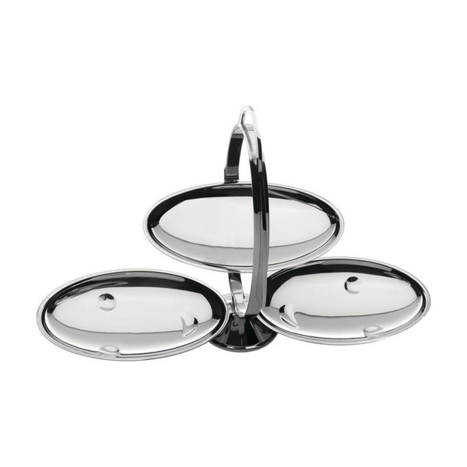 Alessi AM37 Alzata Pieghevole Anna Gong in Acciaio Inox 18-10 Altezza 27 cm Lunghezza 44 cm Larghezza 20 cm colore Acciaio