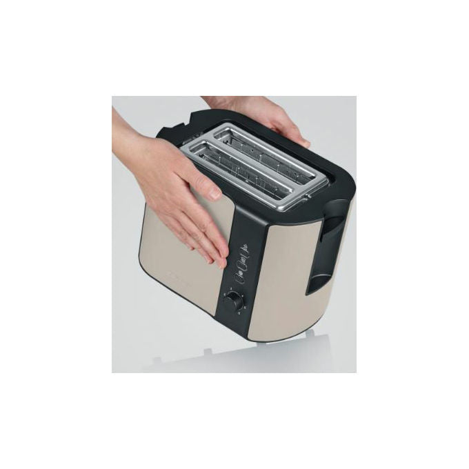 Severin AT9576 Tostapane 2 Fette 800 W Vassoio Briciole Rimovibile colore Beige Nero