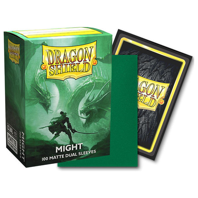 Dragon Shield AT-15058 Bustine Protettive Standard Matte Doppie per Carte da Gioco Colore Nero