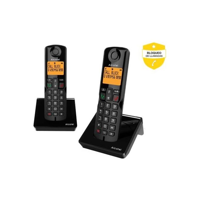 Alcatel S280 Duo coppia Cordless Nero
