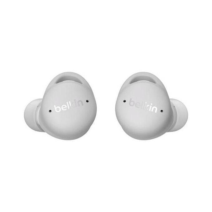 Belkin AUC017 SoundForm Isolate Auricolari Isolamento Acustico Cancellazione Rumore Attiva 45dB Resistenza IPX5 34 Ore Batteria con Custodia Ricarica Colore Grigio