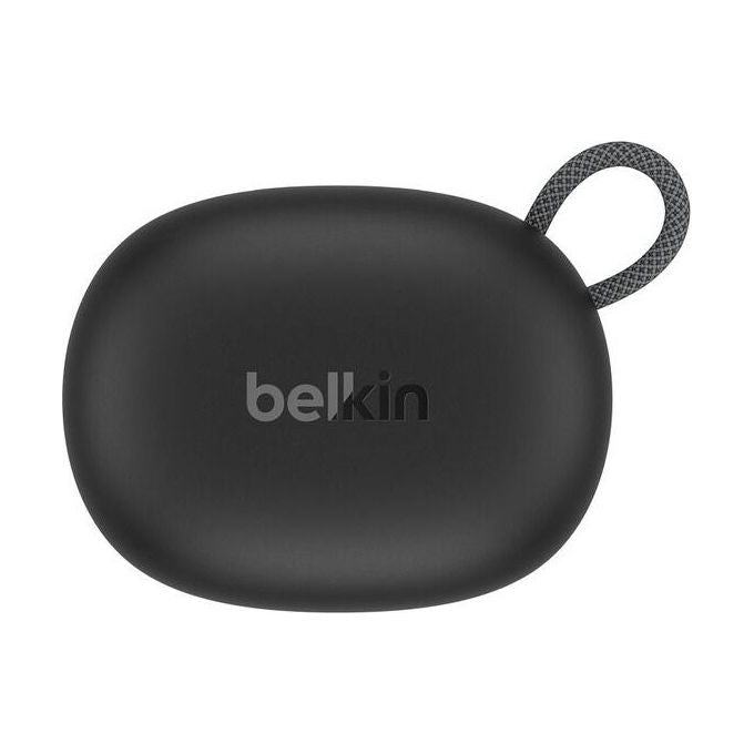 Belkin AUC017HQBK SoundForm Isolate Cuffie Wireless In-ear con Cancellazione Attiva del Rumore e Modalita' di Trasparenza USB tipo-C Bluetooth 34 ore di autonomia con custodia colore Nero