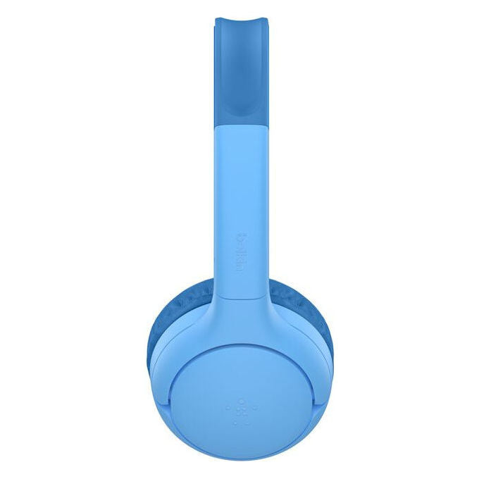 Belkin AUD012hqBL SoundForm Mini 2 Cuffie Bluetooth On-Ear per Bambini con Limite Volume 85 dB Fino a 55 Ore di Riproduzione IPX5 colore Blu