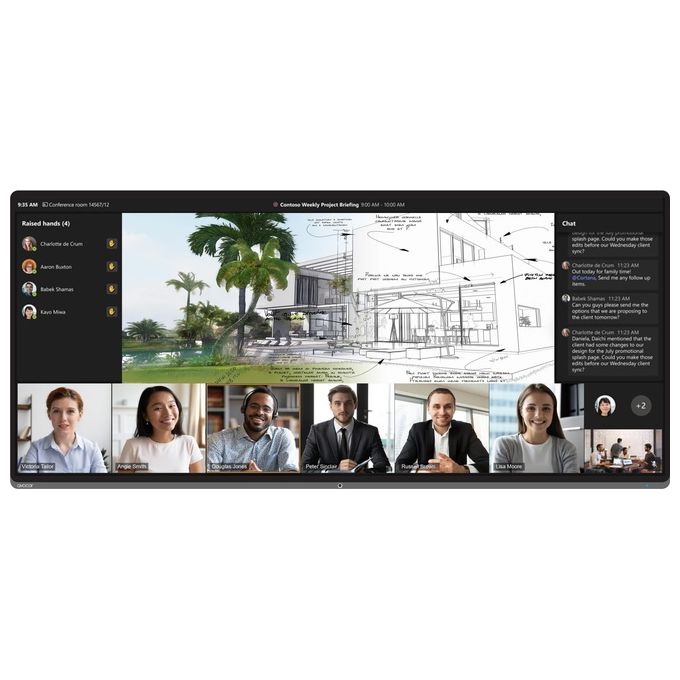 Avocor AVL-1050-T 5K touch Lavagna Interattiva 105'' 5120 x 2160 Pixel 40 Punti Touch Acciaio spazzolato