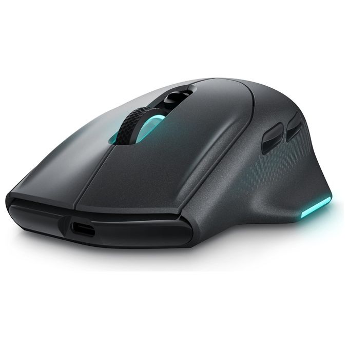 Alienware AW620M Mouse Gaming Wireless 26000 DPI RF Wireless + USB Type-C colore Nero