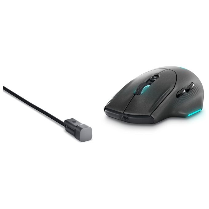 Alienware AW620M Mouse Gaming Wireless 26000 DPI RF Wireless + USB Type-C colore Nero