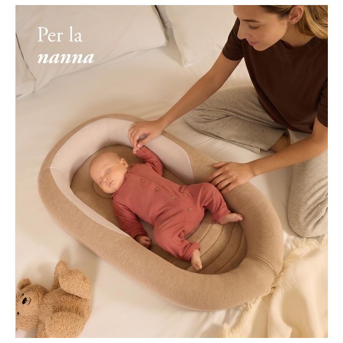 Inglesina AZ99Q0WMB Welcome Pod Baby Nest Riduttore Lettino Ergonomico Bambu' e Cotone da 0 a 8 Mesi colore Beige