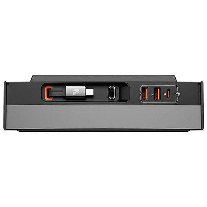 Baseus 6932172633622 T-Space Hub 2 USB-C 2 USB-A Cavo Retrattile 45W colore Nero