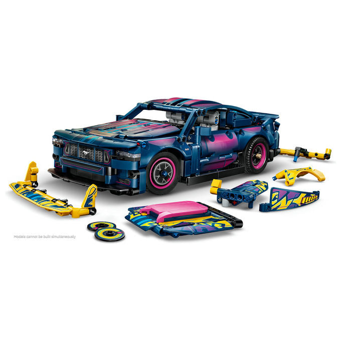 Lego 42236 Auto Ford Mustang GT Custom Garage Giocattolo con Motore V8 Sterzo HOG Parti Intercambiabili da 10+ colore Multicolore