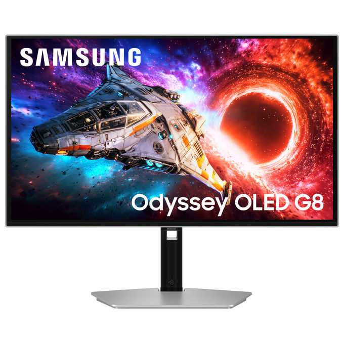 Samsung LS27HG800SUXEN Odyssey OLED G8 Monitor 27'' 4K 3840x2160 Pixel 240 Hz OLED 0,03 ms FreeSync Premium Pro colore Argento