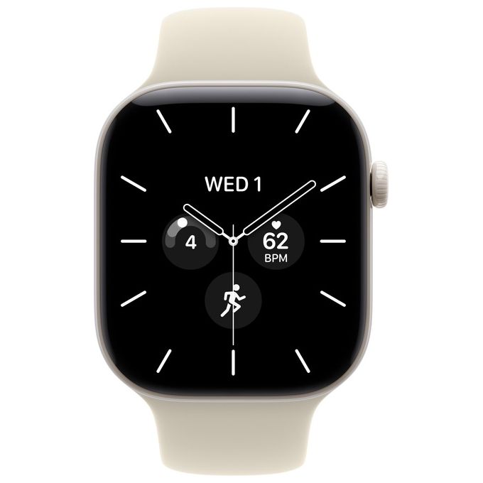 Apple MJH14QL-A Apple Watch Series 12 GPS + Cellular Cassa 46 mm in Ceramica Sensore Frequenza Cardiaca Monitoraggio Salute Completo Colore Bianco