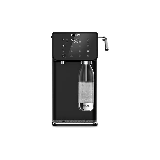 Philips ADD5962BK Stazione dell'acqua 4-in-1 Acqua calda fredda e frizzante Filtro Micro X-Clean compatibile con filtri BRITA colore Nero