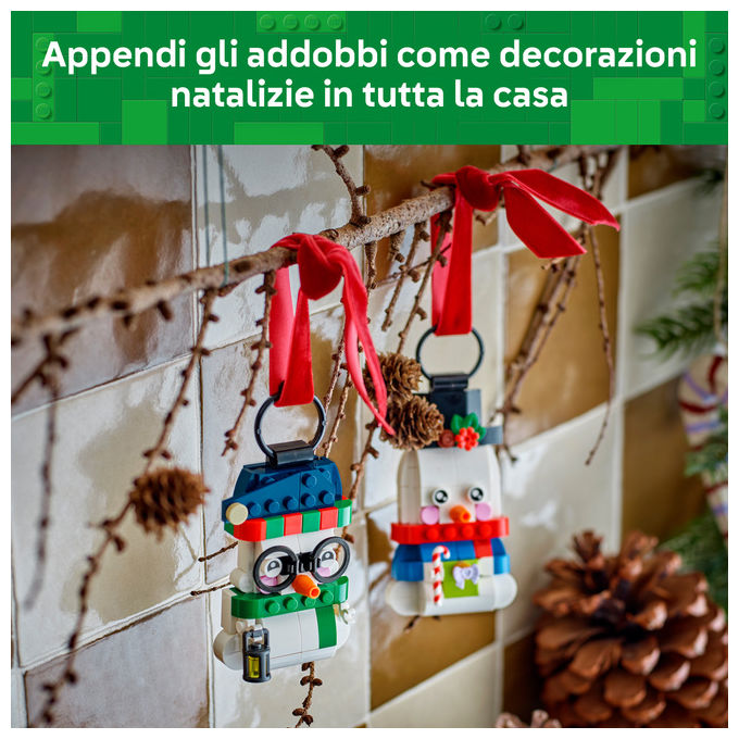 Lego 40812 Pupazzi di Neve Ornamentali Set da Costruzione 168 Pezzi per Bambini da 6 Anni in Su colore Multicolore