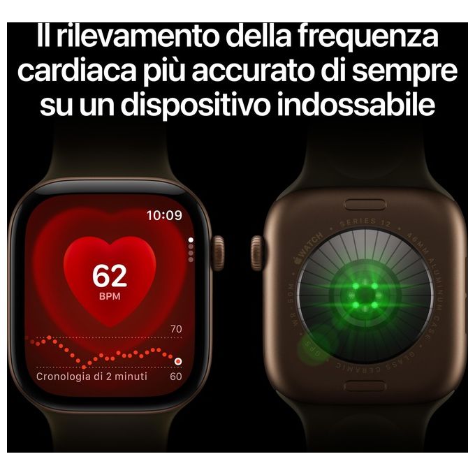 Apple MJEE4QL-A Apple Watch Series 12 GPS Cassa 42 mm in Alluminio con Cinturino Sport colore Oro chiaro