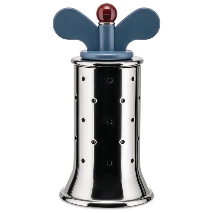 Alessi 8003299011940 Macinapepe in Acciaio Inossidabile 18-10 con Dettagli in Plastica Blu colore Blu