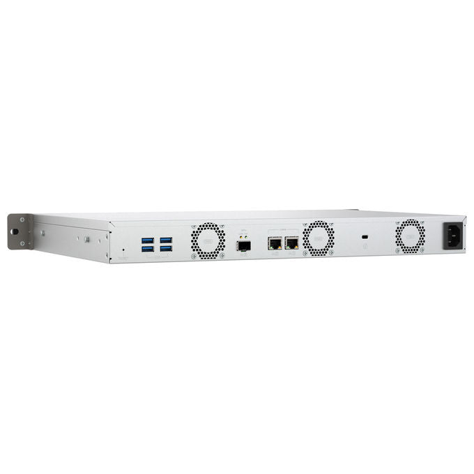 Qnap TS-432XEU-4G TS-432XeU NAS Rack 1U 4 GB DDR4 0 TB QNAP QTS colore Nero Grigio