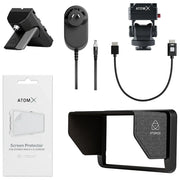 Atomos ATOMACCKT6 Kit Accessori per Monitor 5'' per Ninja TX Shinobi II GO con Cavo HDMI 4K 60 e Paraluce colore Nero