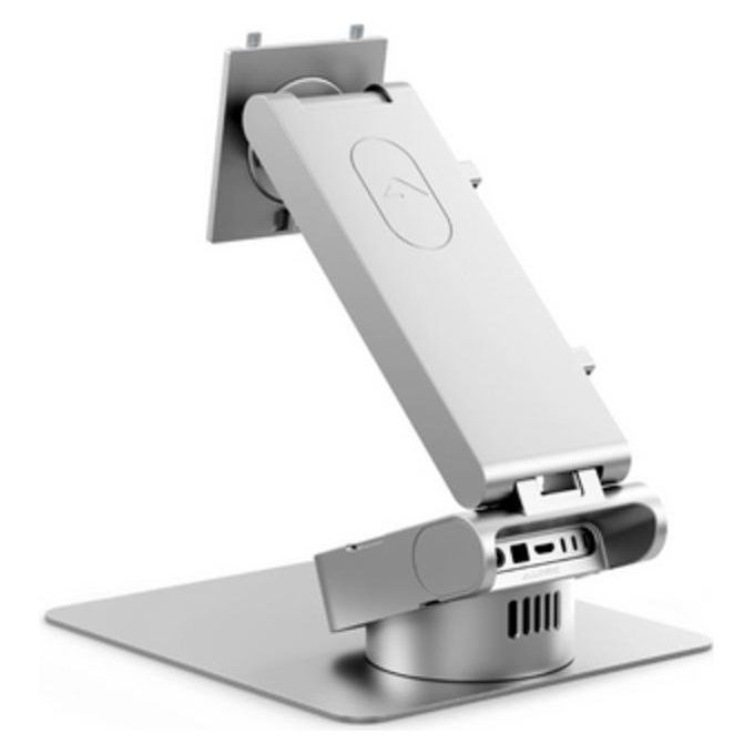 Alogic A32OFSSLV Supporto per Monitor da Scrivania Compatibile con Monitor Aspekt 32'' e Mac Mini M4 Materiale Alluminio ABS Acciaio Feltro colore Argento