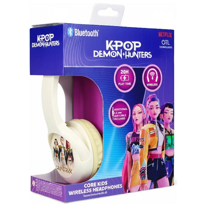 OTL Technologies HUNTRIX Kpop Demon Hunters Cuffie Wireless Core Beige colore Beige