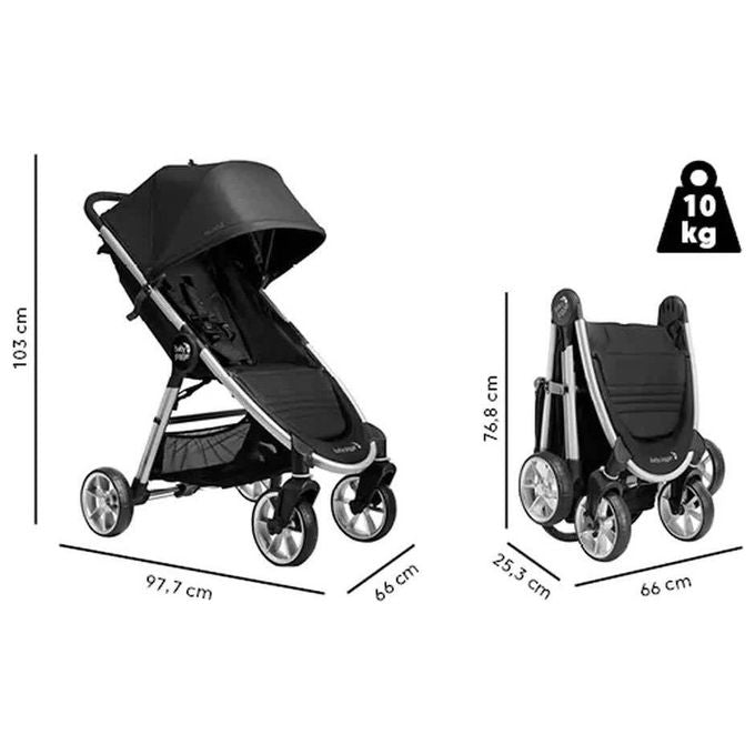 Baby Jogger Passeggino City Mini2 4 ruote Brick Mahogany Design Compatto e Leggero per Genitori Moderni