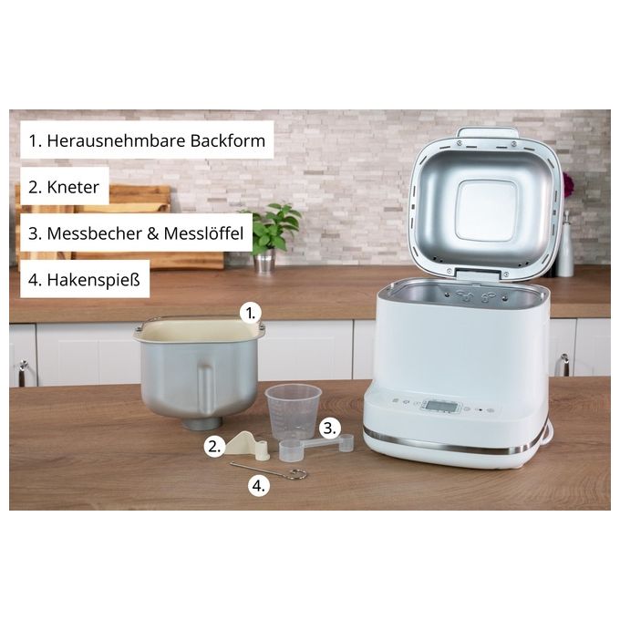 Unold BACKMEISTER BERND 68120 Macchina per il pane 19 programmi 1 kg 550 W colore Bianco