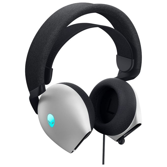 Alienware AW520H-W-DEAM AW520H Cuffie da gaming Cancellazione del rumore AI audio spaziale Dolby Atmos colore Lunar Light