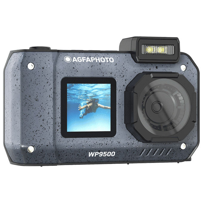 AgfaPhoto WP9500 Realishot Fotocamera Digitale Impermeabile 4K 24 Megapixel Zoom 18x Doppio Schermo colore Arancione