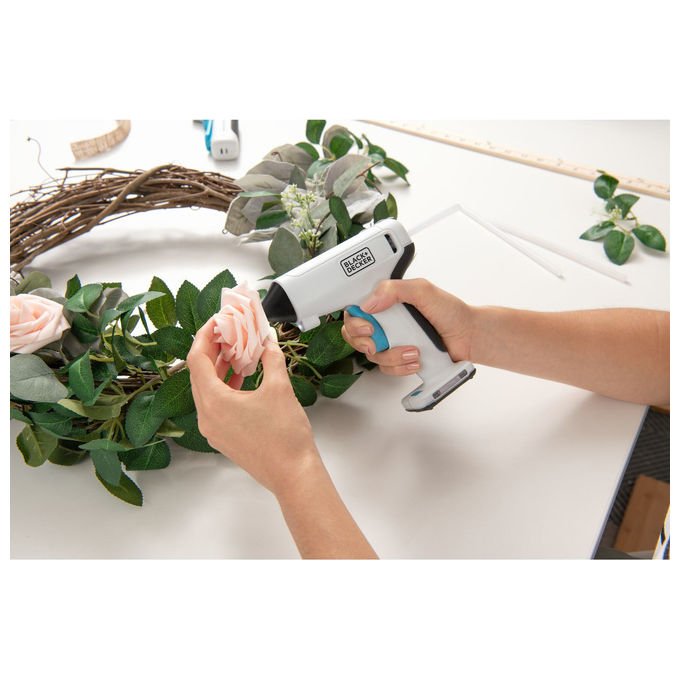 Black and Decker BCGL115-XJ Pistola per Colla Senza Fili 3.6V con LED Integrato e Tempo di Riscaldamento 30 Secondi colore Nero