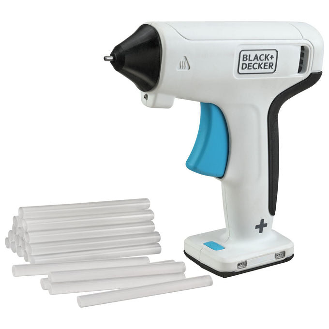 Black and Decker BCGL115-XJ Pistola per Colla Senza Fili 3.6V con LED Integrato e Tempo di Riscaldamento 30 Secondi colore Nero
