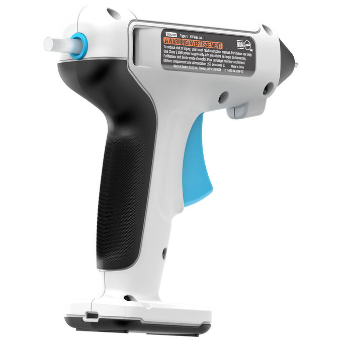 Black and Decker BCGL115-XJ Pistola per Colla Senza Fili 3.6V con LED Integrato e Tempo di Riscaldamento 30 Secondi colore Nero