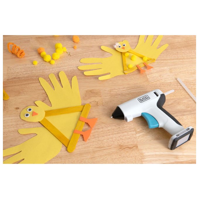 Black and Decker BCGL115-XJ Pistola per Colla Senza Fili 3.6V con LED Integrato e Tempo di Riscaldamento 30 Secondi colore Nero