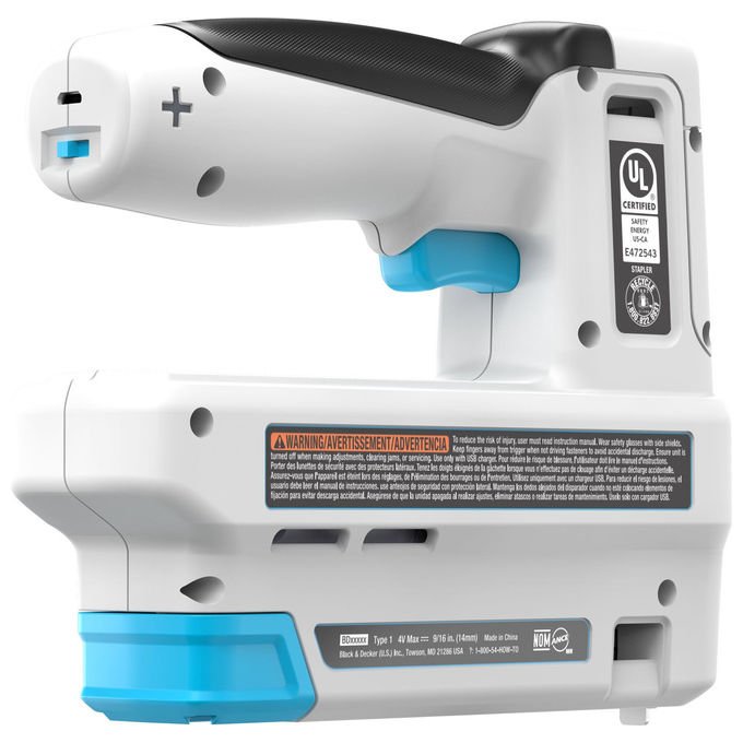 Black+Decker BCN115-XJ Graffatrice a Batteria 3.6V Capacita' 6-14 mm con 800 Graffe 12 mm e 200 Chiodi 15 mm colore Nero