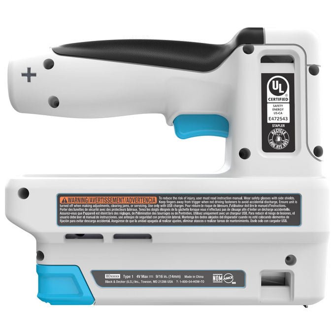 Black+Decker BCN115-XJ Graffatrice a Batteria 3.6V Capacita' 6-14 mm con 800 Graffe 12 mm e 200 Chiodi 15 mm colore Nero
