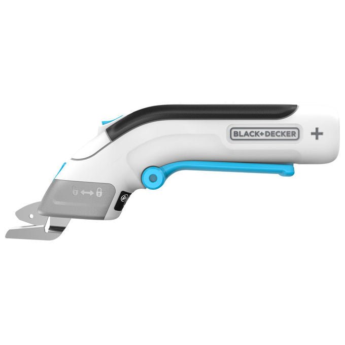 Black and Decker BCSC115-XJ Forbici Elettriche 3.6V con 2 Lame Autonomia 40 min Ricarica USB-C colore Nero