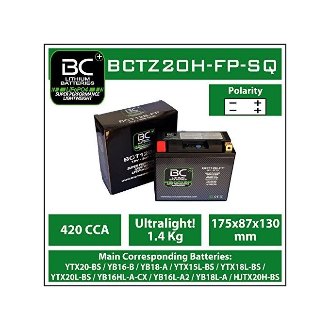 BC Batteria litio LiFePO4 BCTX20H-FP-SQ