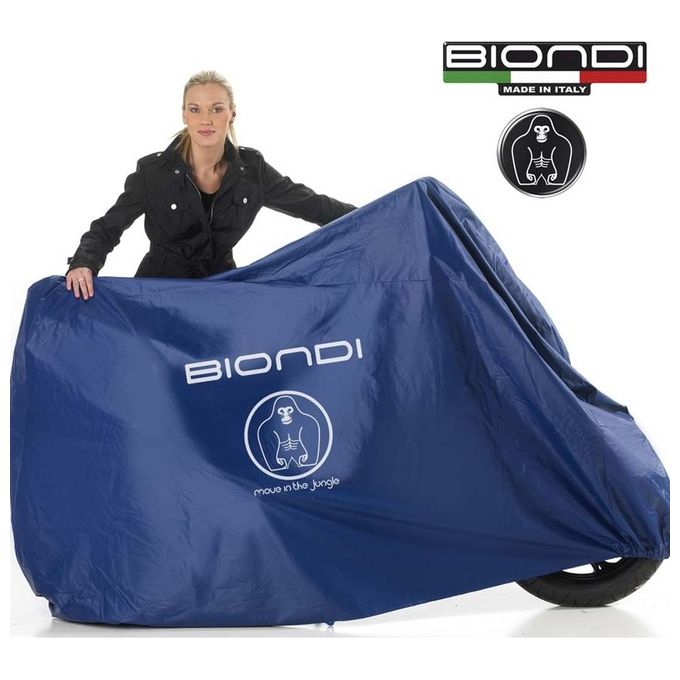 Telo impermeabile copri Moto ENDURO grandi con bauletto Maxiscooters (p. es. APRILIA Atlantic 500 cc., HONDA Silver Wing 600 cc., ecc.) con parabrezza e bauletto - Big Enduro Motorcycles woth topcase Big Maxi Scooters