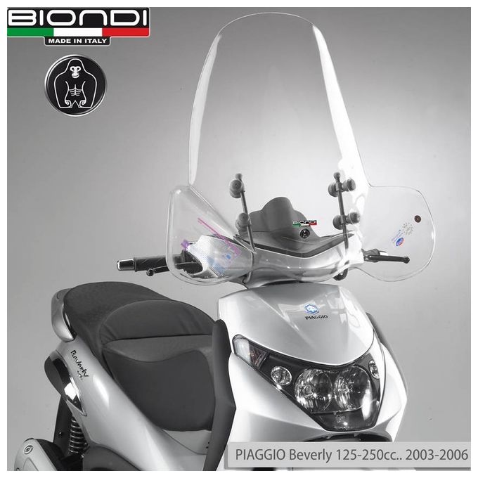 Biondi Parabrezza Club Piaggio Beverly S 250 cc. 2006 2007