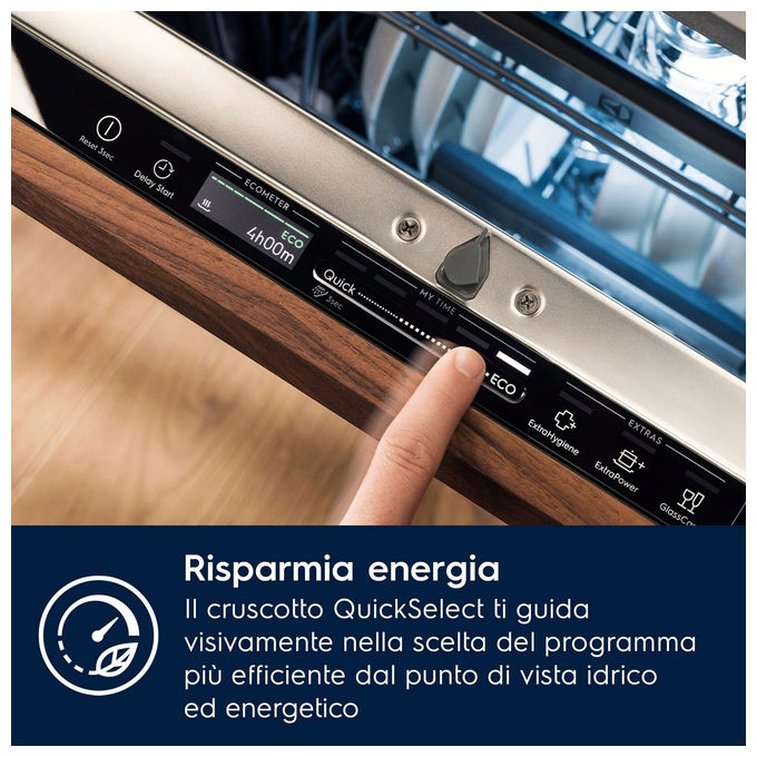 Electrolux 911 473 118 Serie 800 Lavastoviglie A scomparsa totale 14 coperti Classe B Wi-Fi AirDry (60x82x55 cm) colore Nero