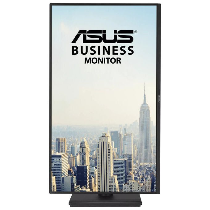 ASUS monitor business 27 pollici QHD IPS, BE27AQ, 2560x1440, 75Hz, design ergonomico, HDMI, DisplayPort, hub USB, altoparlanti, Eye Care, nero