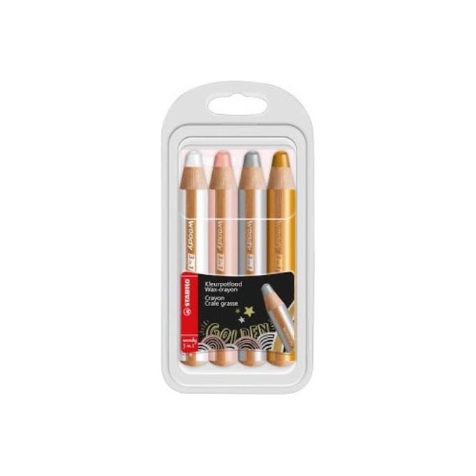 Stabilo Confezione 4 Woody 3 in 1 Assortiti