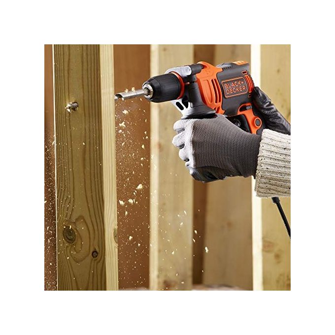 BLACK+DECKER Trapano a percussione 710W mandrino 13mm 4 punte incluse