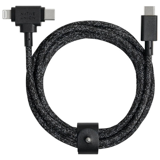 Native Union NU-ECOBELT-CCL-COS Belt Cavo 2-in-1 Lightning e USB-C 1,5 m fino a 60W colore Cosmos