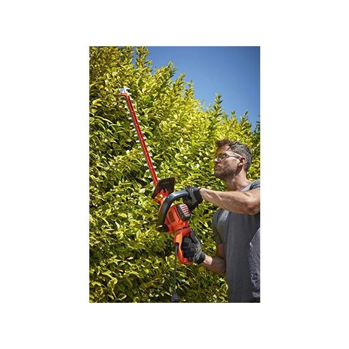 Black and Decker BEHTS551 Tagliasiepi Elettrico Lama 60 cm 650W Impugnatura Rotante 5 Posizioni colore Nero Arancione