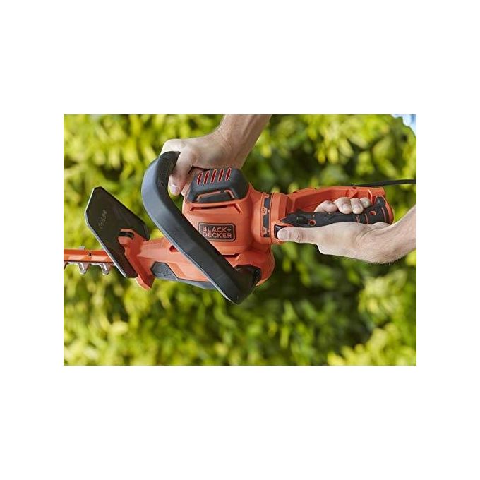 Black and Decker BEHTS551 Tagliasiepi Elettrico Lama 60 cm 650W Impugnatura Rotante 5 Posizioni colore Nero Arancione