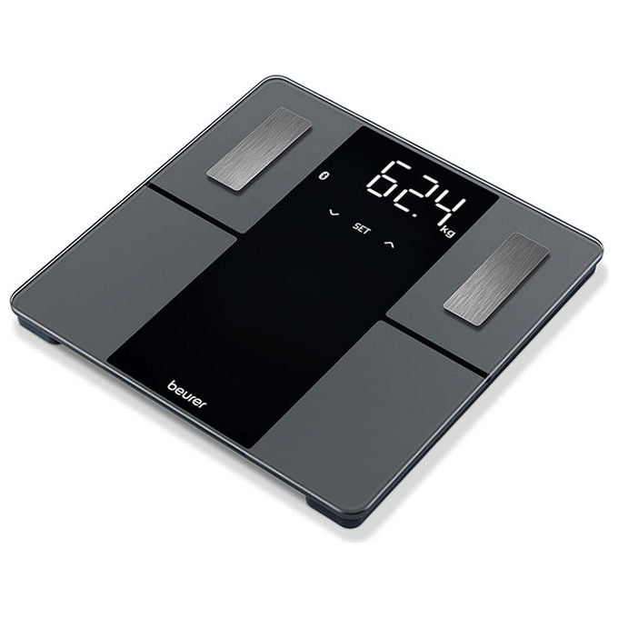 Beurer BF 500 BT Super Black Edition Bilancia Diagnostica Elegante con Funzione Bluetooth